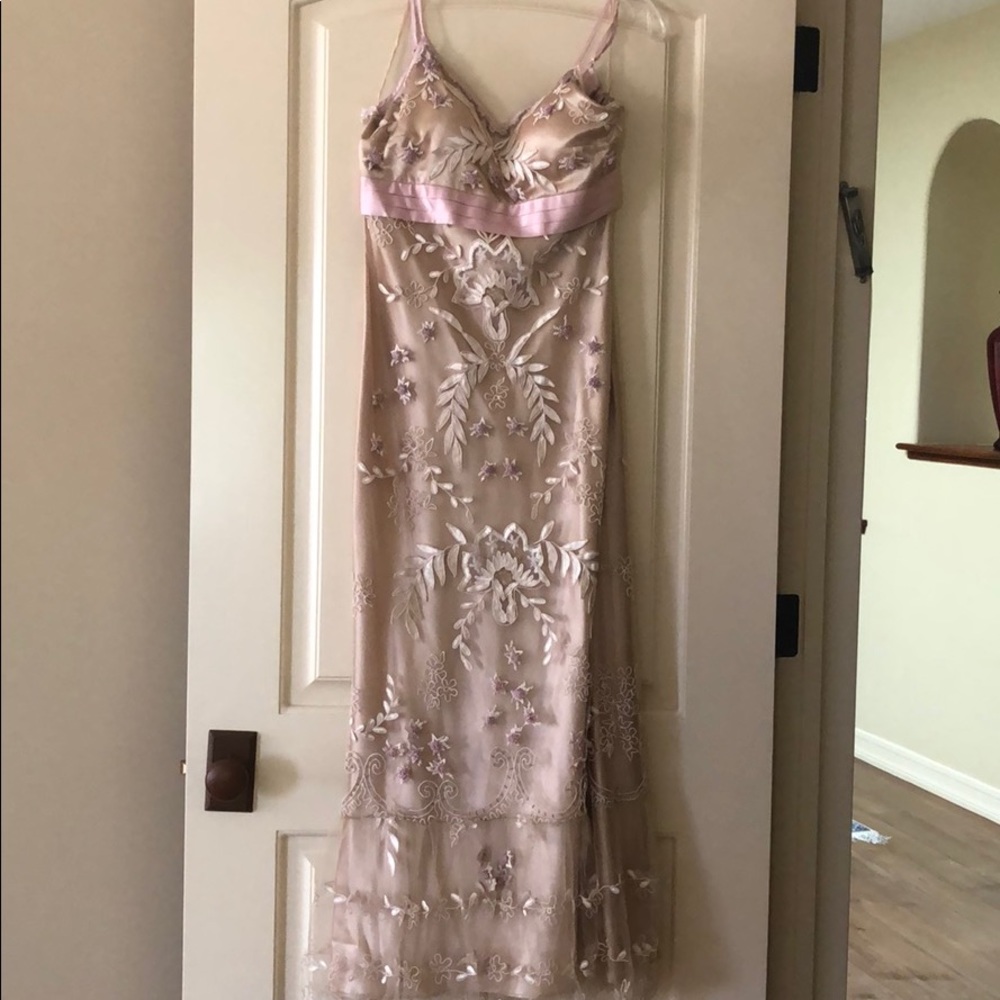 Beaded and embroidered gown